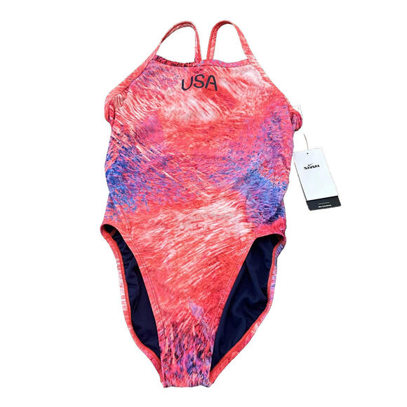 Nike Swim Hydrastrong Team USA Olympics Women Racerback One-Piece Size 34 NWT - Picture 1 of 10